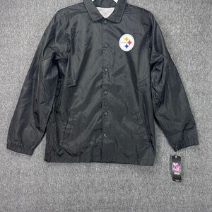 Pittsburgh Steelers Jacket Boys Large Black NFL Football Youth NFL Team Apparel